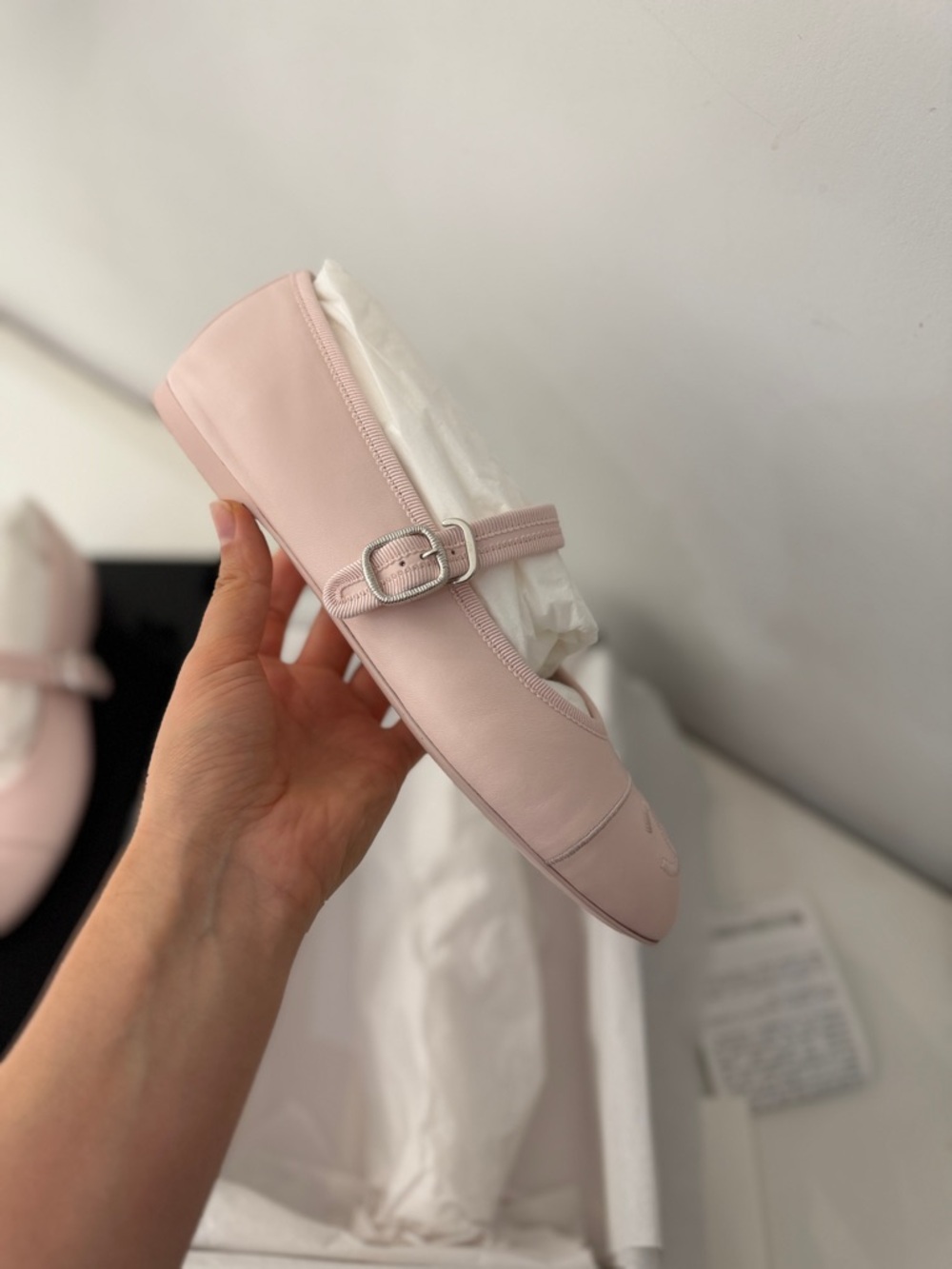 CHANEL Mary Jane Flats Light Pink | Size 39 - Picture 14 of 16